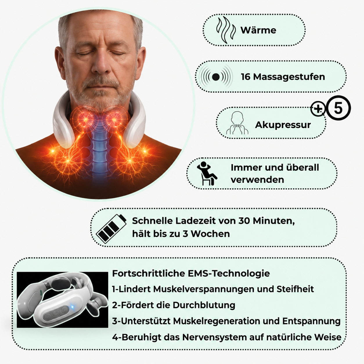 NEXORA™ | Wärme-Tiefenentspannung für Nacken & Schultern
