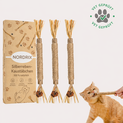 Nordrix Silberreben-Kaustangen für Katzen